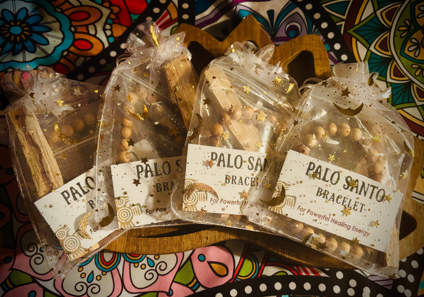 PERUVIAN PALO SANTO BEADED BRACELET